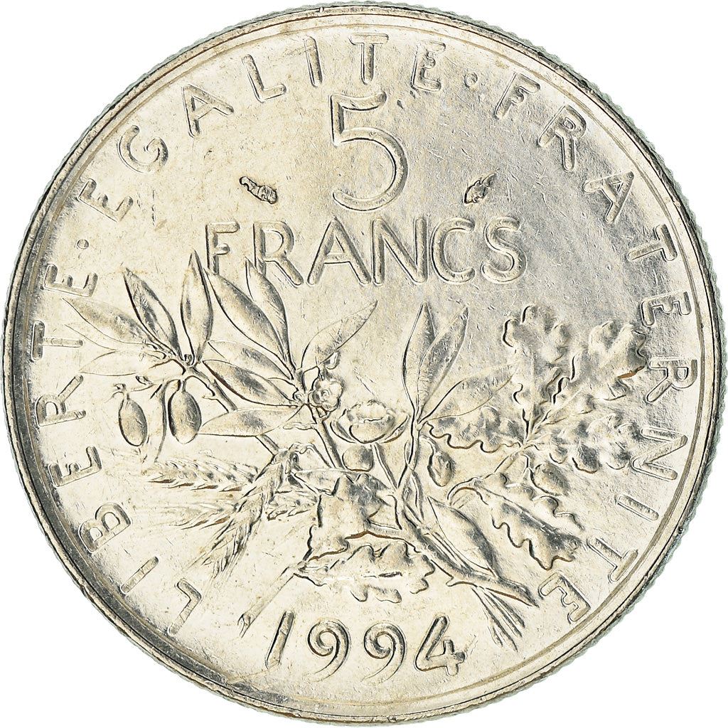 French 5 Francs Coin | signature O. Roty | KM926a.1 | France | 1969 - 2001