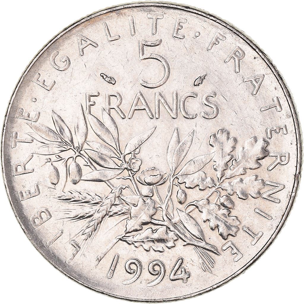 French 5 Francs Coin | signature O. Roty | KM926a.1 | France | 1969 - 2001