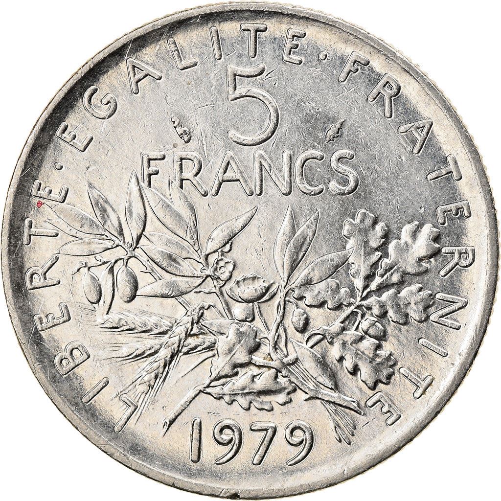 French 5 Francs Coin | signature O. Roty | KM926a.1 | France | 1969 - 2001