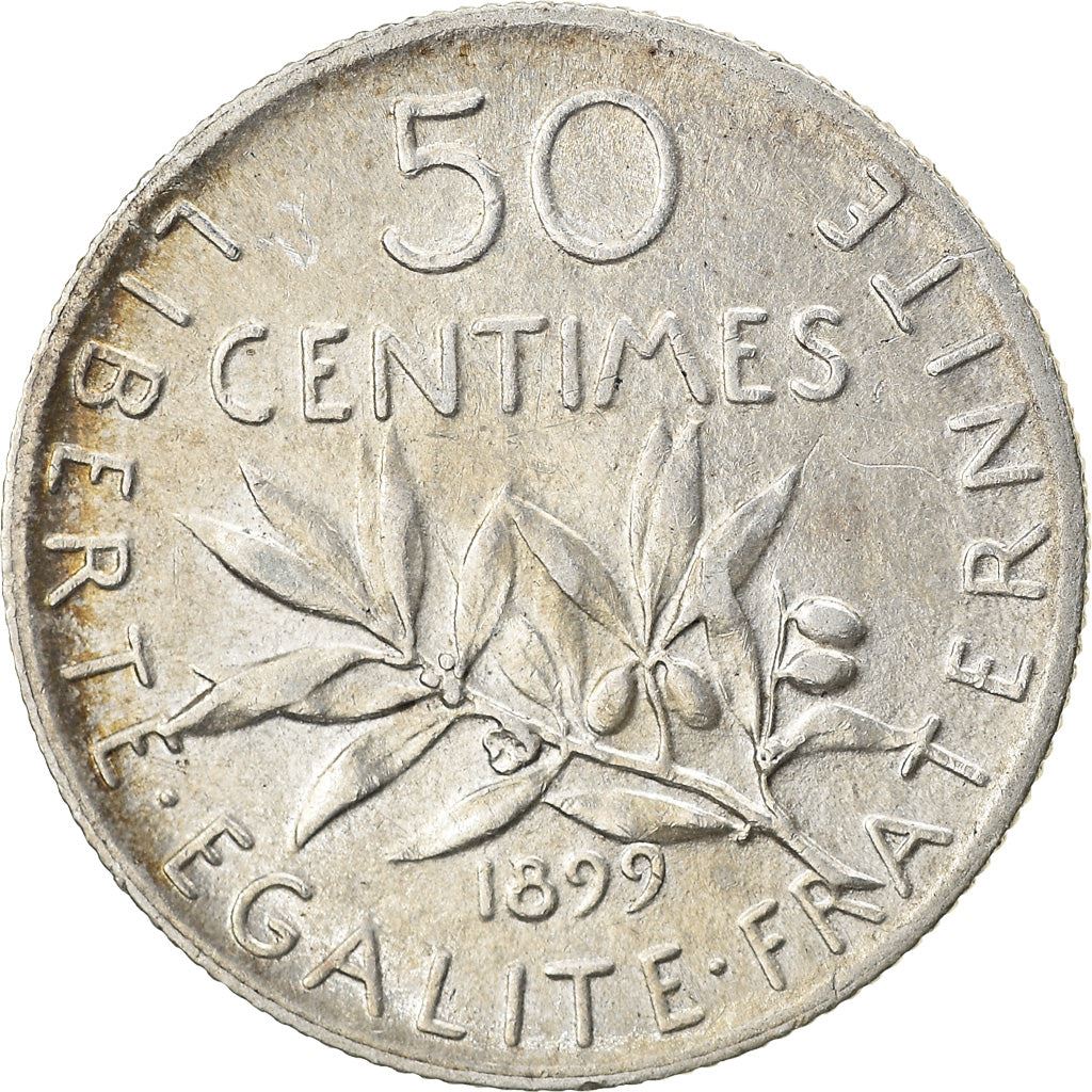 French 50 Centimes Coin | Silver | KM854 | France | 1897 - 1920