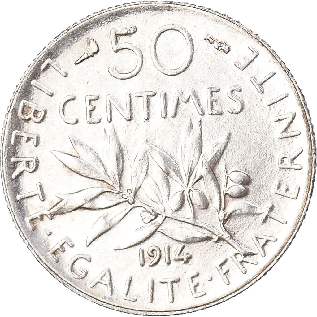 French 50 Centimes Coin | Silver | KM854 | France | 1897 - 1920