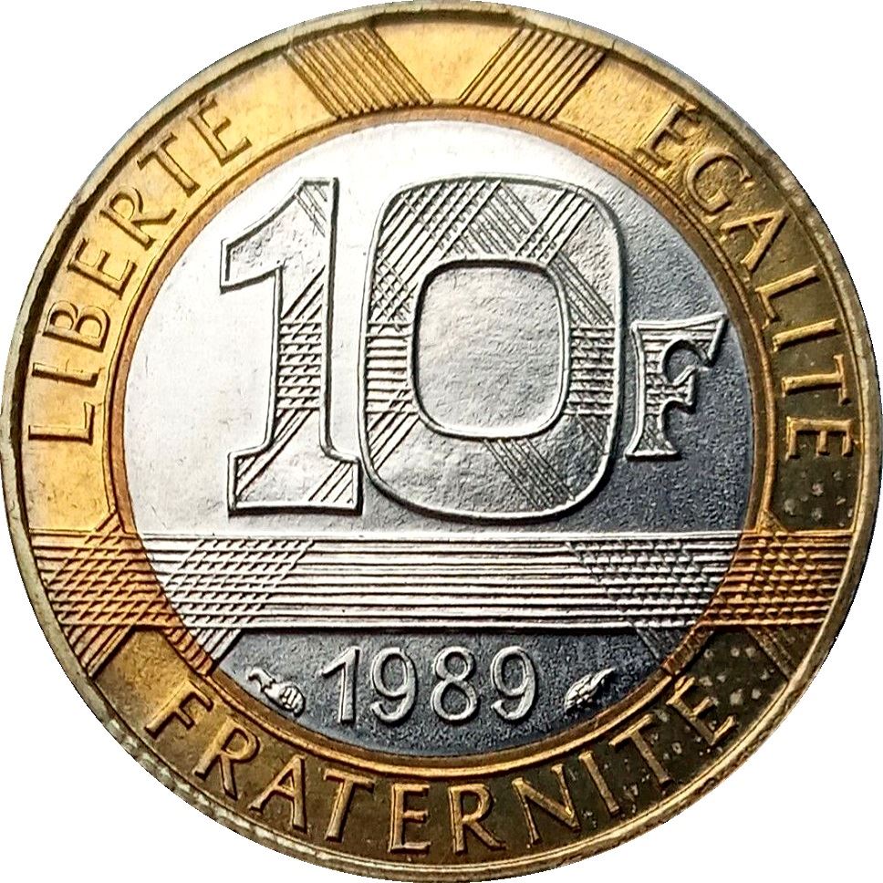 French Coin 10 Francs | Génie de la Liberté | KM964.1 | France | 1988 - 2001
