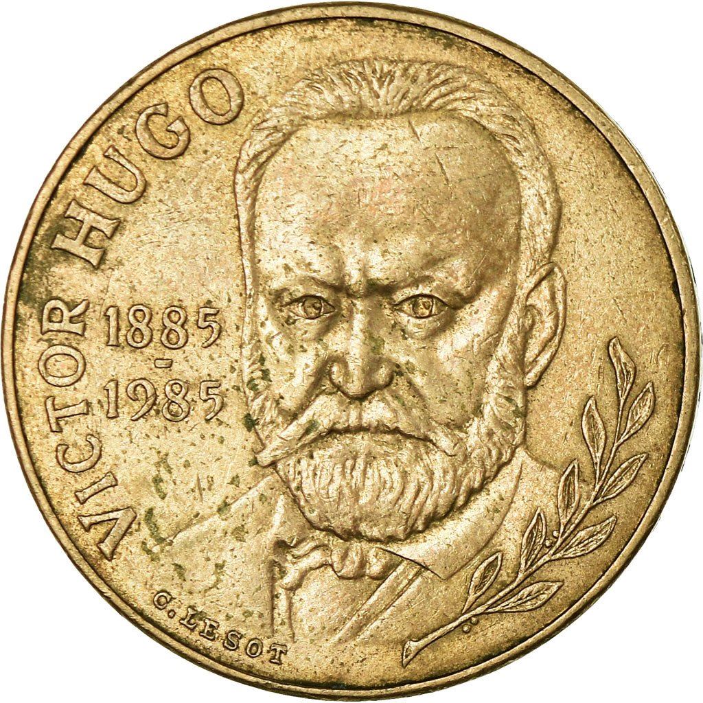 French Coin 10 Francs | Victor Hugo | KM956 | France | 1985