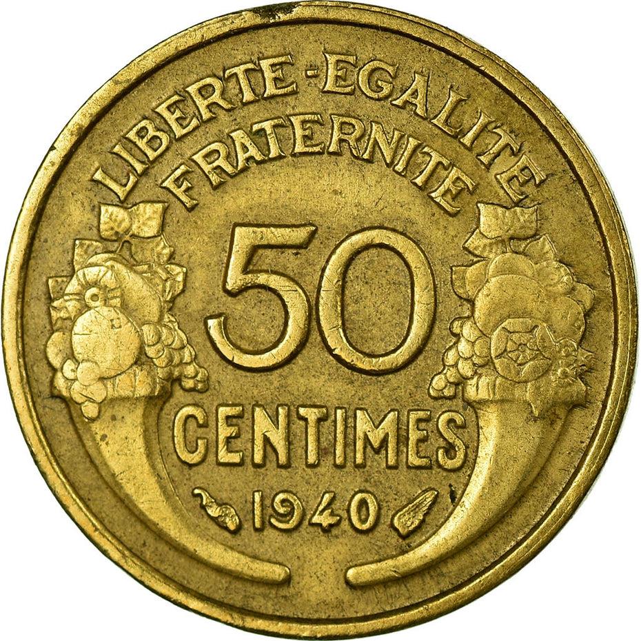 French Coin 50 Centimes | KM894 | France | 1931 - 1947