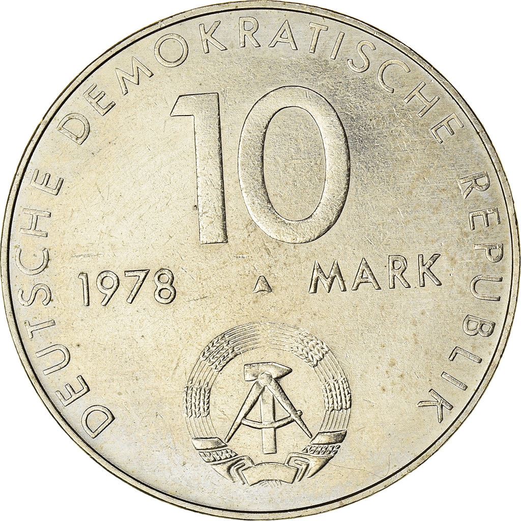 German Democratic Republic 10 Mark Coin | Rocket | Earth | KM70 | 1978
