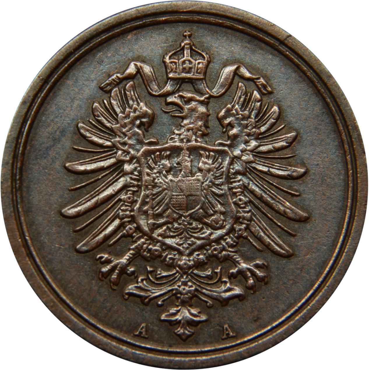 ドイツ帝国 1ペニヒ硬貨 | ドイツ帝国 | ヴィルヘルム1世 タイプ1