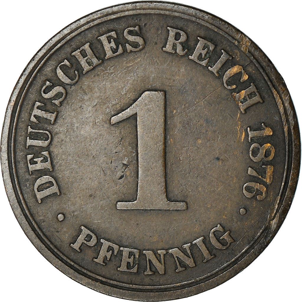 German Empire 1 Pfennig Coin | Deutsches Reich | Wilhelm I Type 1 | KM1 | 1873 - 1889