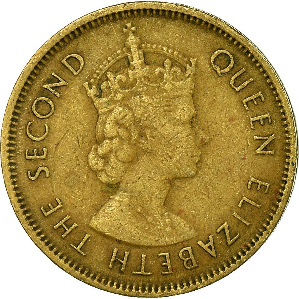 Hong Kong | 10 Cents Coin | Elizabeth II | Km:28.1 | 1955 - 1968