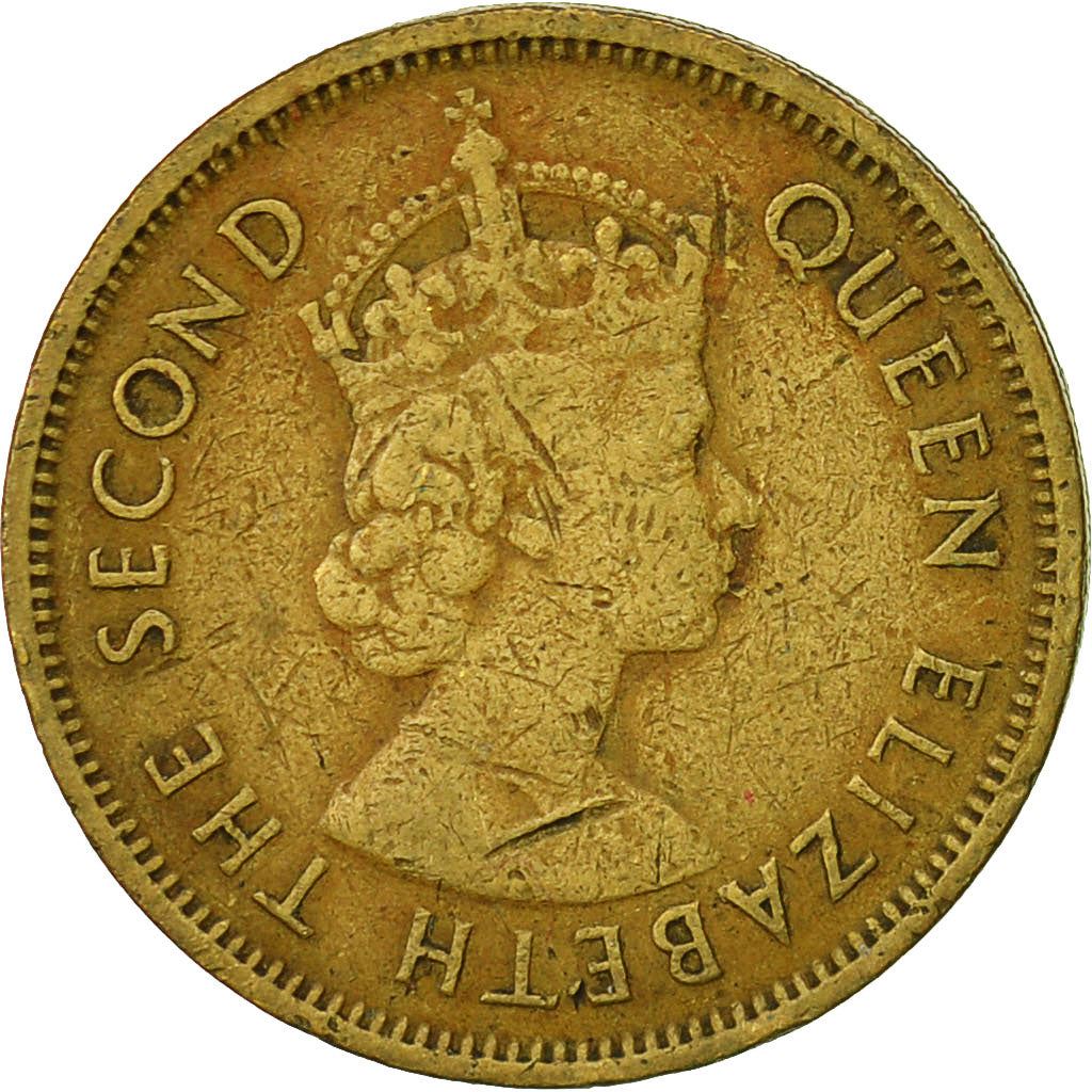 Hong Kong | 10 Cents Coin | Elizabeth II | Km:28.1 | 1955 - 1968