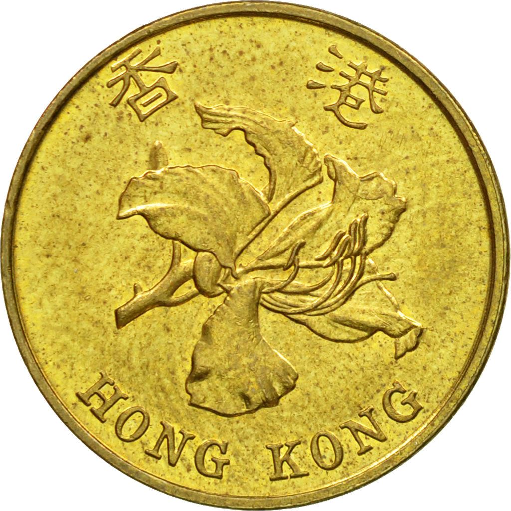 Hong Kong | 10 Cents Coin | Orchid flower | Km:66 | 1993 - 2017