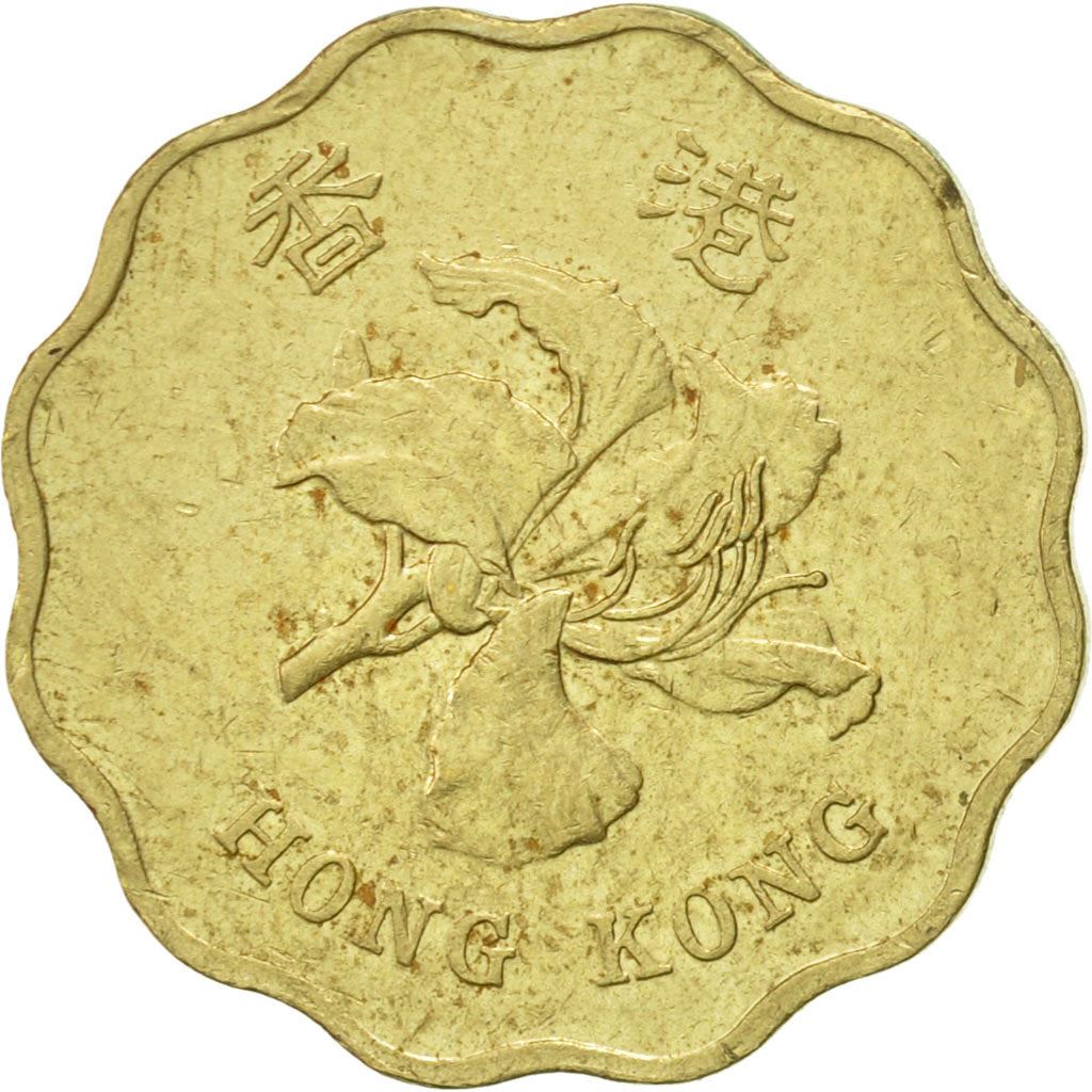 Hong Kong | 20 Cents Coin | Orchid flower | Km:67 | 1993 - 1998