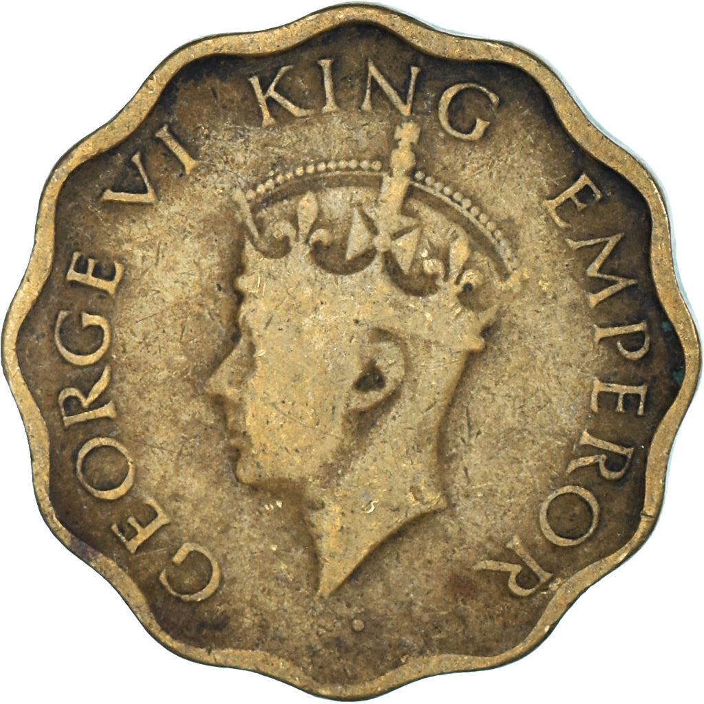 India - British | 1 Anna Coin | King George VI | Km:537A | 1942 - 1944