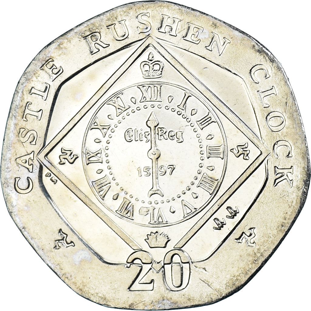 Isle of Man Coin Man 20 Pence | Queen Elizabeth II | Clock | KM1257 | 2004 - 2016