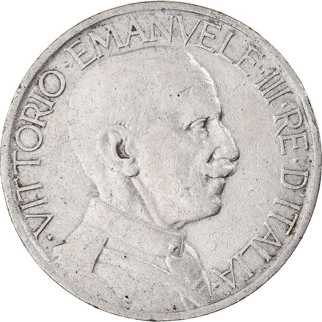 Italy Coin 2 Lire - Vittorio Emanuele III Buono | Axe | Lions Head | KM63 | 1923 - 1935