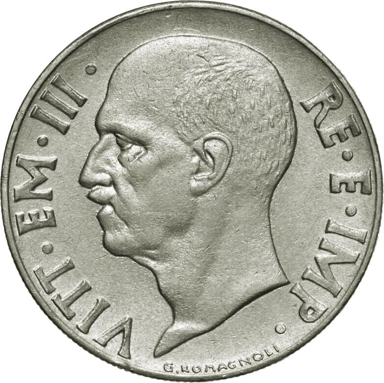 Italy Coin 20 Centesimi - Vittorio Emanuele III | Italia Turrita | Savoy Shield | KM75b | 1939 - 1943