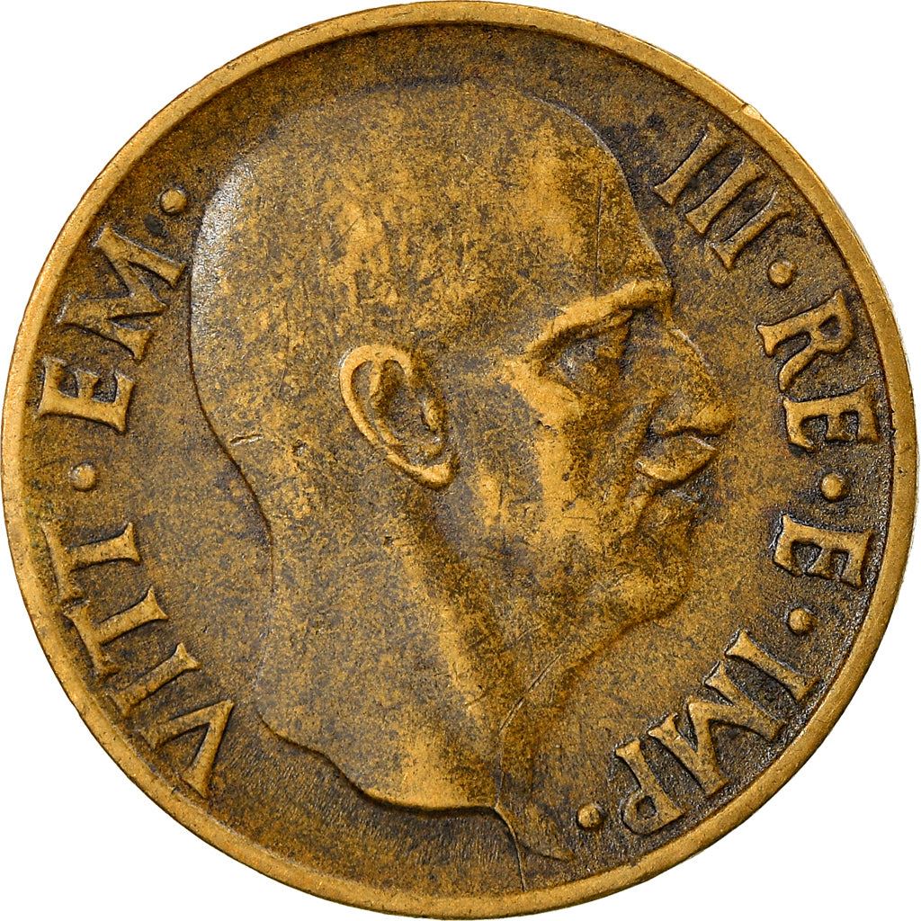 Italy Coin 5 Centesimi - Vittorio Emanuele III | Eagle | Fasces | Quadriga | KM73a | 1939 - 1943