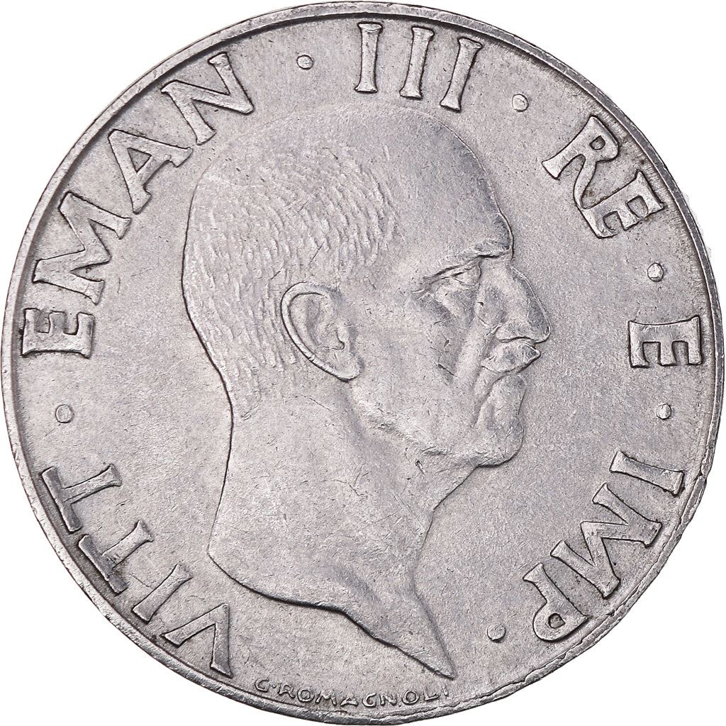 Italy Coin 50 Centesimi - Vittorio Emanuele III |Eagle | Fasces | Axe | KM76a | 1939 - 1940