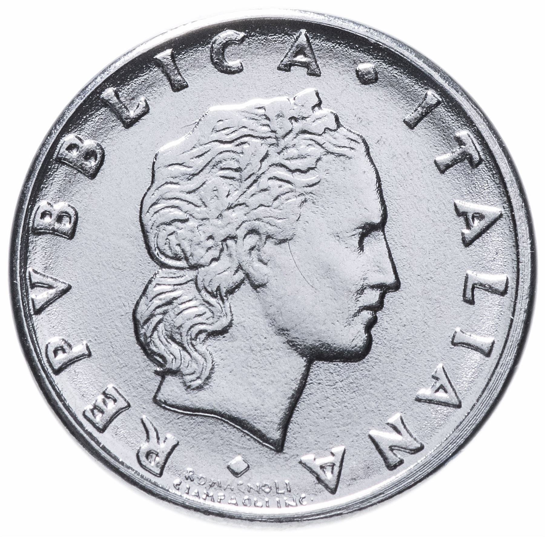 Italy Coin 50 Lire small type | Libertine | God Vulcan | Iron | Anvil | KM95.2 | 1990 - 1995