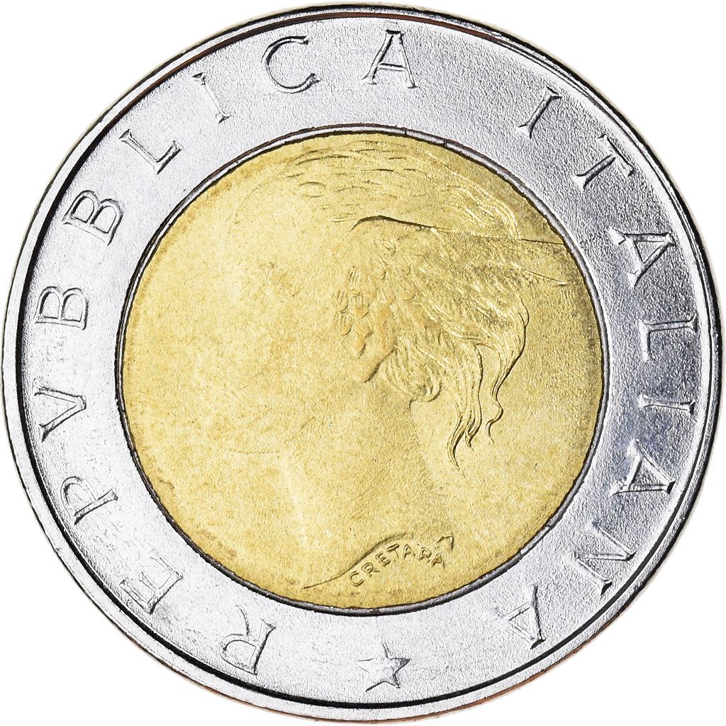Italy Coin 500 Lire Italian Traffic Police | Archer | Road Maps | KM187 | 1997