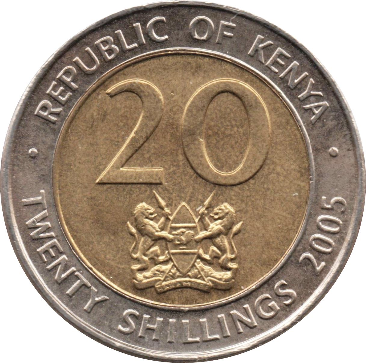 Kenya 20 Shillings | Mzee Jomo Kenyatta Coin | KM36.1 | 2005 - 2009