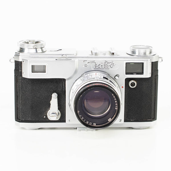 キエフ 2a カメラ | 50mm f2 レンズ | ホワイト | ソビエト連邦 | 1955