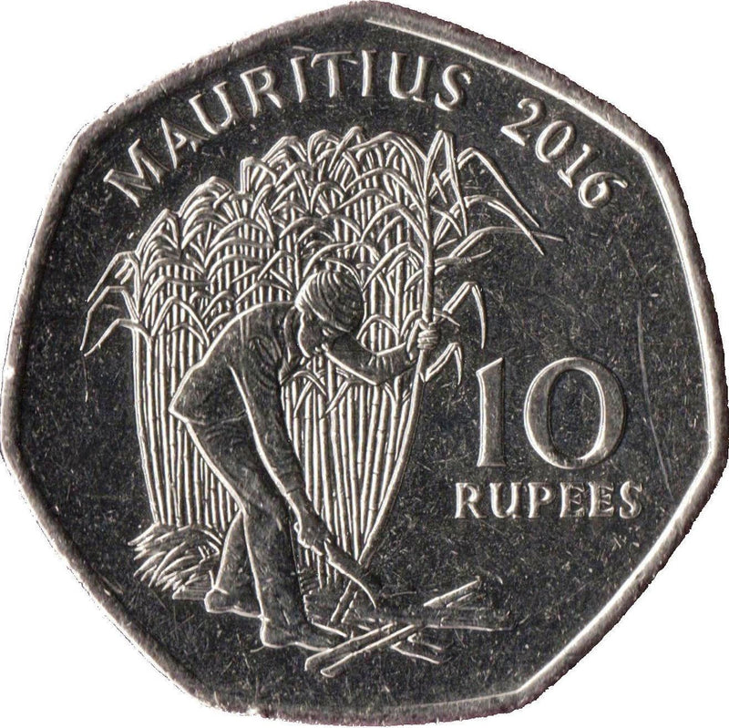 Mauritius 10 Rupees - Seewoosagur Ramgoolam | Sugar Cane Coin | KM61a | 2016 - 2019