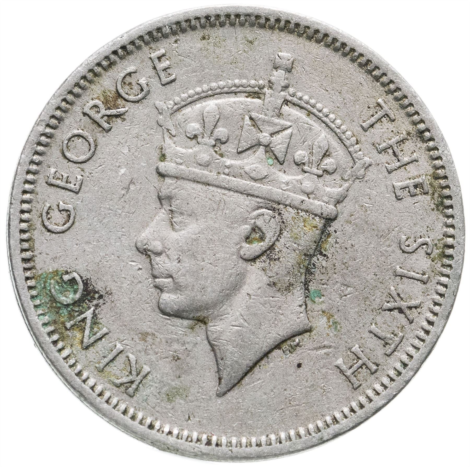 Mauritius 1/2 Rupee Coin | King George VI | Stag | KM28 | 1950 - 1951