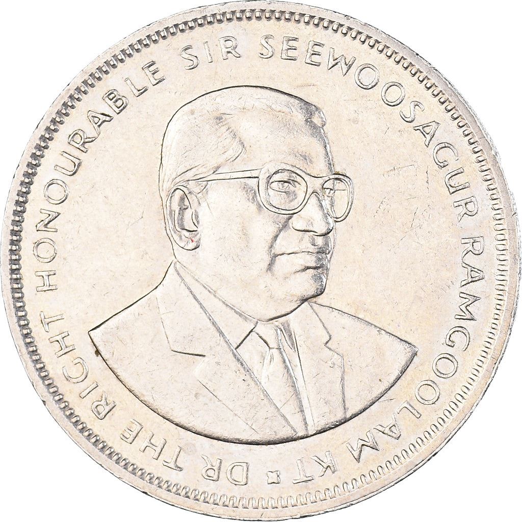 Mauritius 5 Rupees - Seewoosagur Ramgoolam | Palm Trees Coin | KM56 | 1987 - 2010