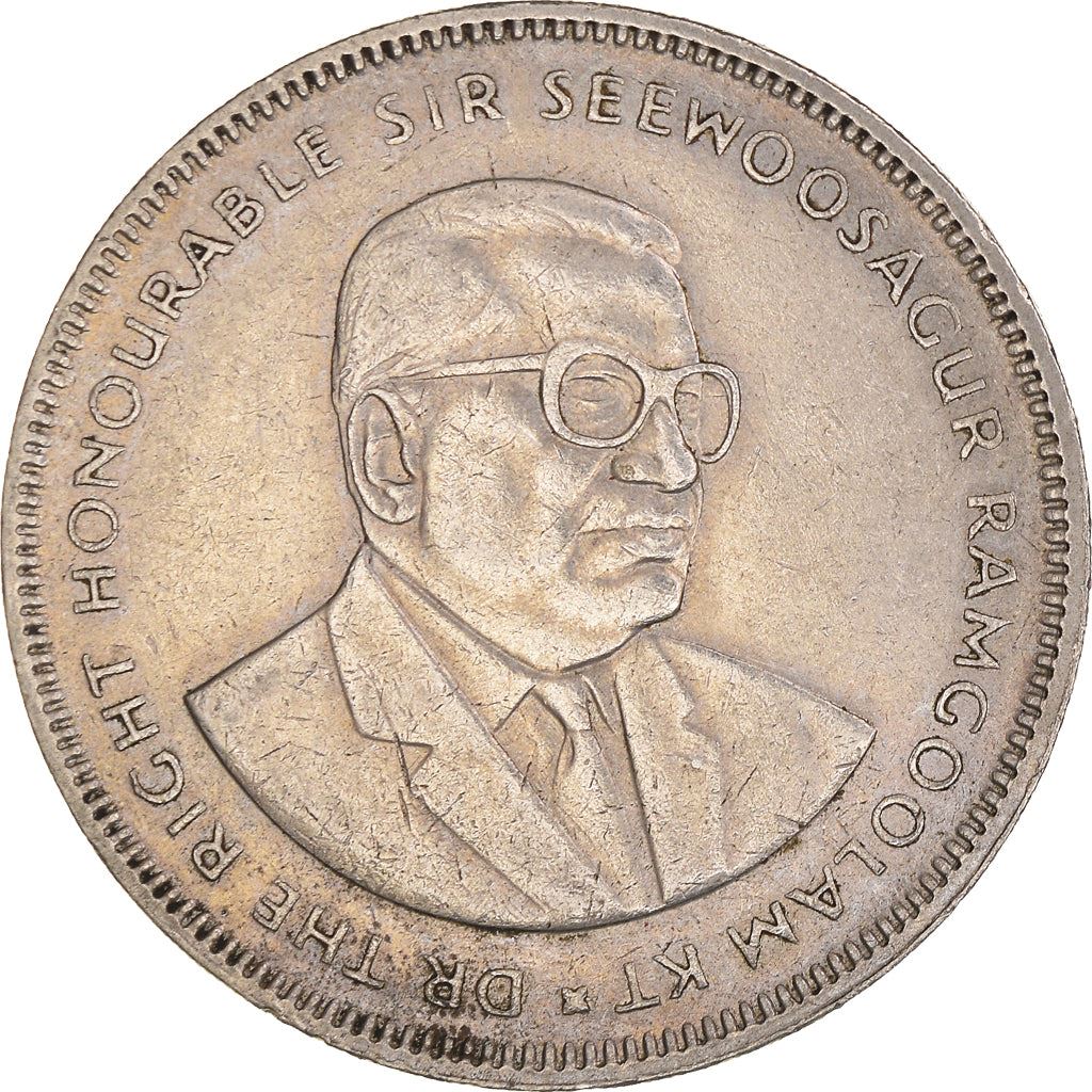 Mauritius 5 Rupees - Seewoosagur Ramgoolam | Palm Trees Coin | KM56 | 1987 - 2010