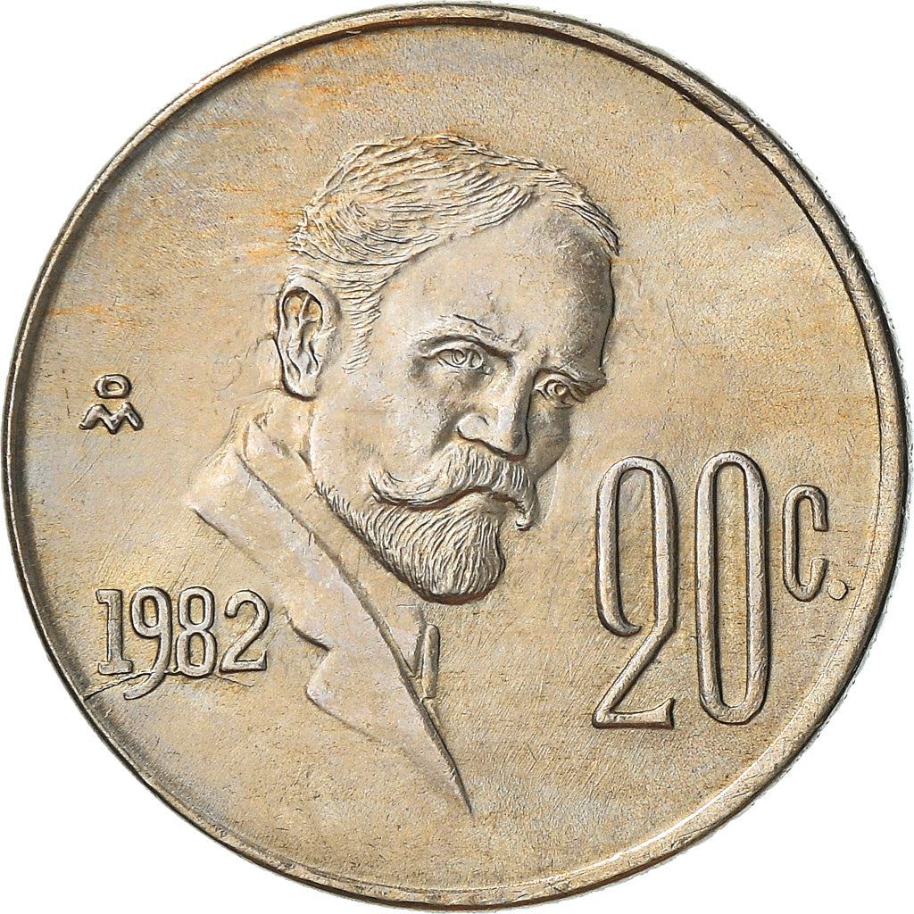 Mexico 20 Centavos | Eagle | Francisco Indalecio Madero Coin | KM442 | 1974 - 1983
