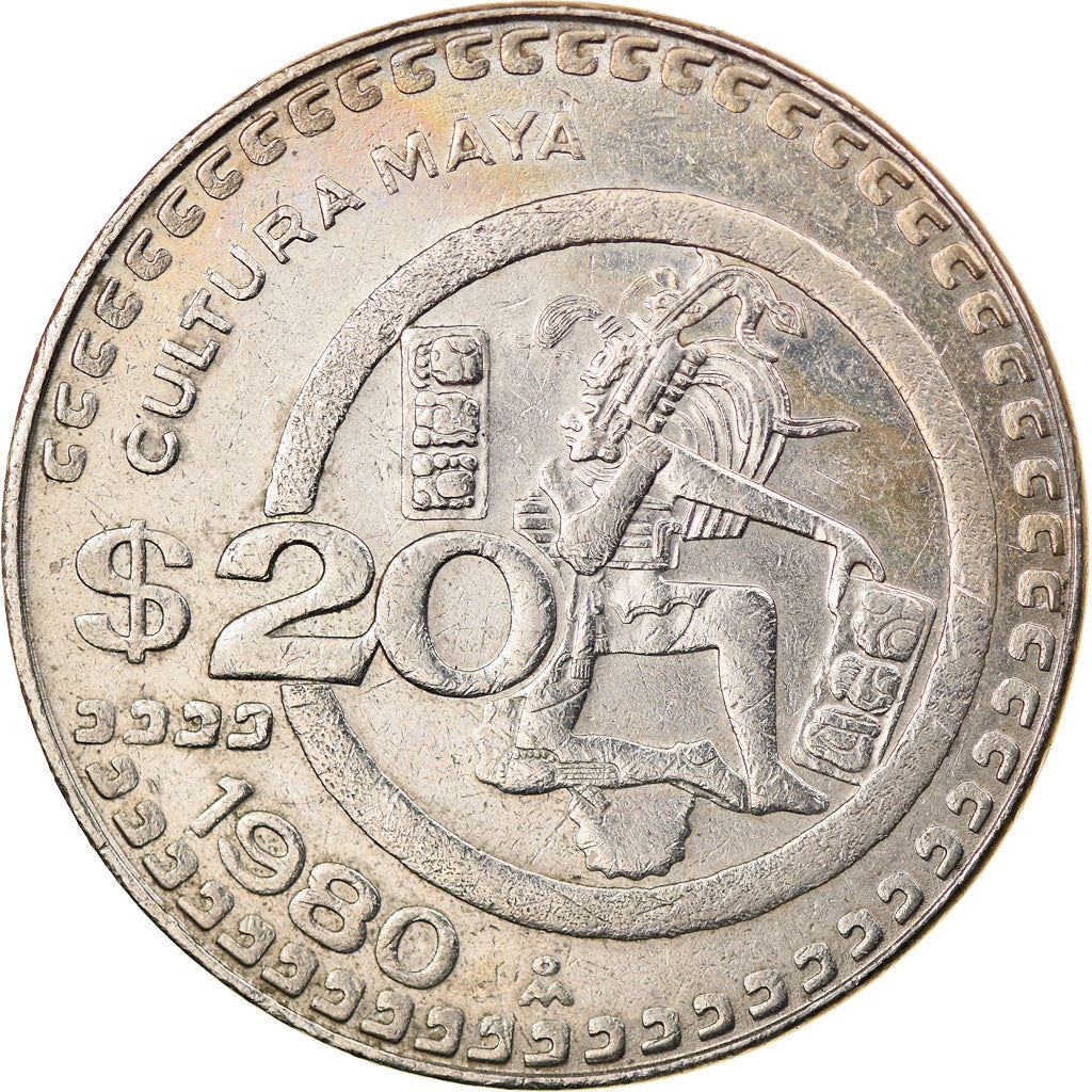 Mexico 20 Pesos | Jugador de pelota | Maya ball | Eagle Coin | KM486 | 1980 - 1984