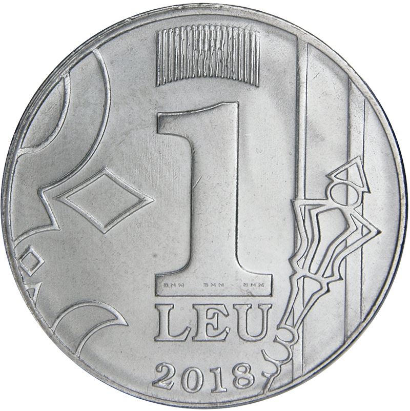 Moldova 1 Leu Coin | Crescent | Bull | KM153 | 2018 - 2020