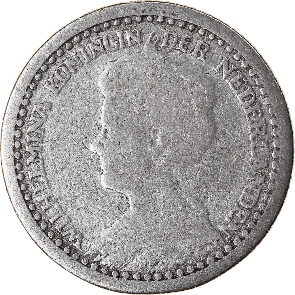 Netherlands Coin 10 Cents | Queen Wilhelmina | KM145 | 1910 - 1925