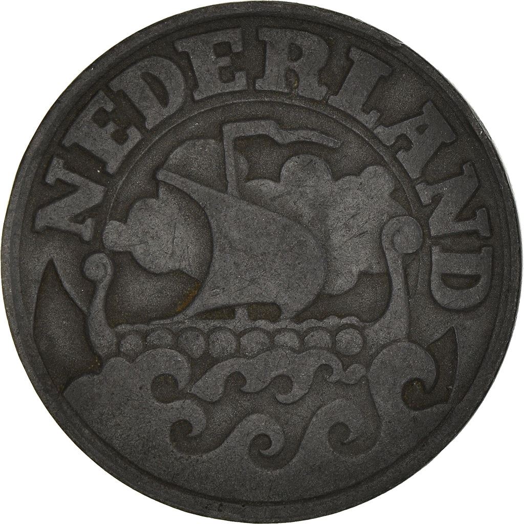 Netherlands Coin 25 Cents | Queen Wilhelmina | Ship | KM174 | 1941 - 1943