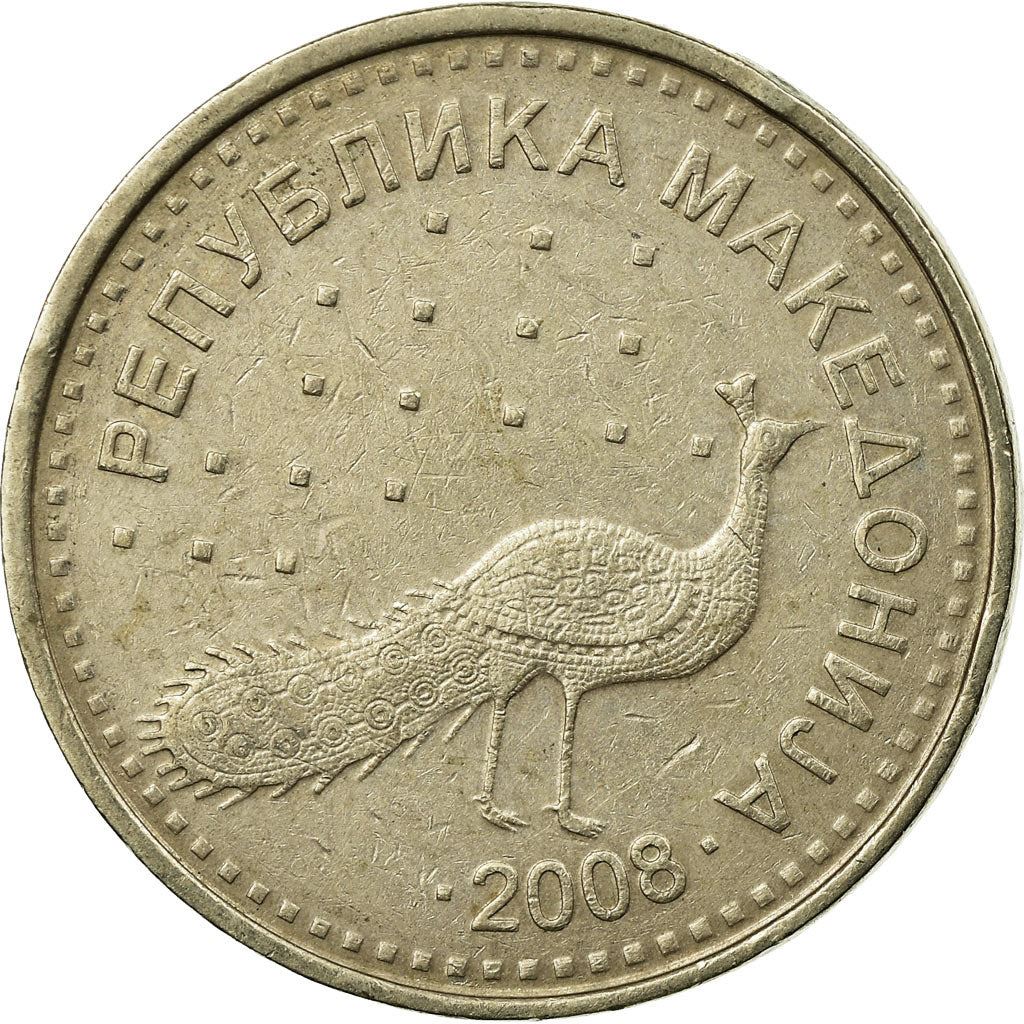 North Macedonia 10 Denari Coin | Peacock | KM31 | 2008 - 2017