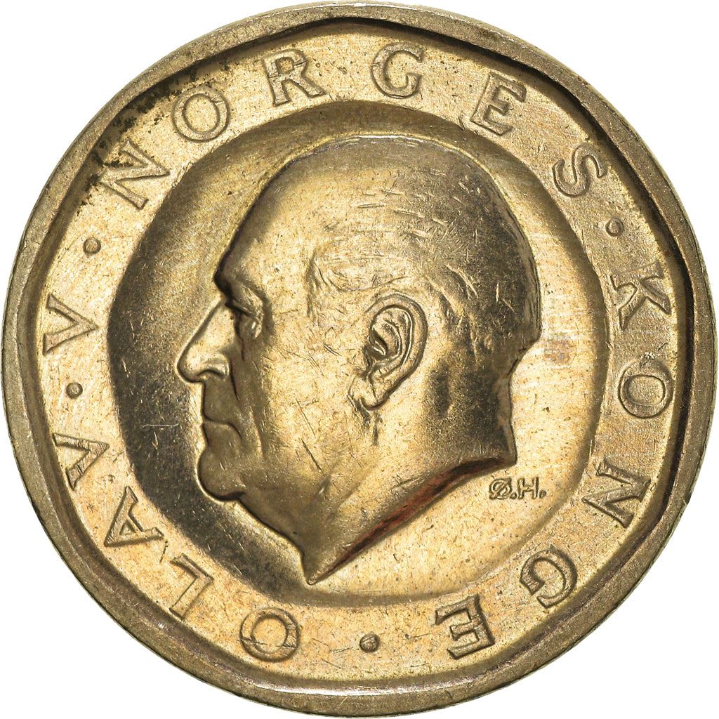 ノルウェー 10クローネ硬貨 | オラフ5世 | KM427 | 1983 - 1991