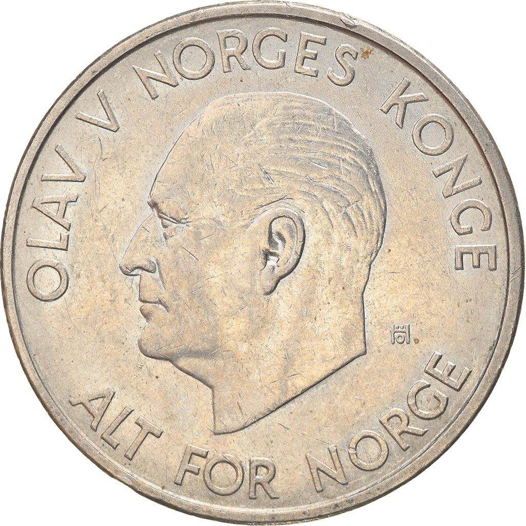 Norway | 5 Kroner Coin | Olav V | Type 1 | KM412 | 1963 - 1973