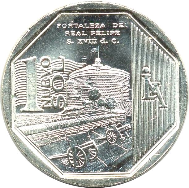 Peru | 1 Nuevo Sol Coin | Fortress of Real Felipe | KM363 | 2012