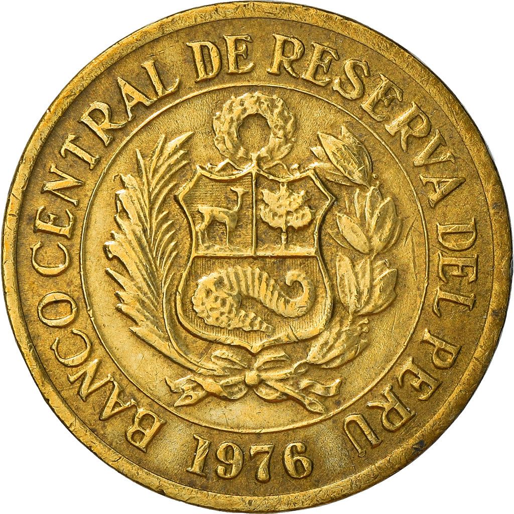 Peru 1 Sol de Oro Coin | Large Type | No mintmark | KM266.1 | 1975 - 1976