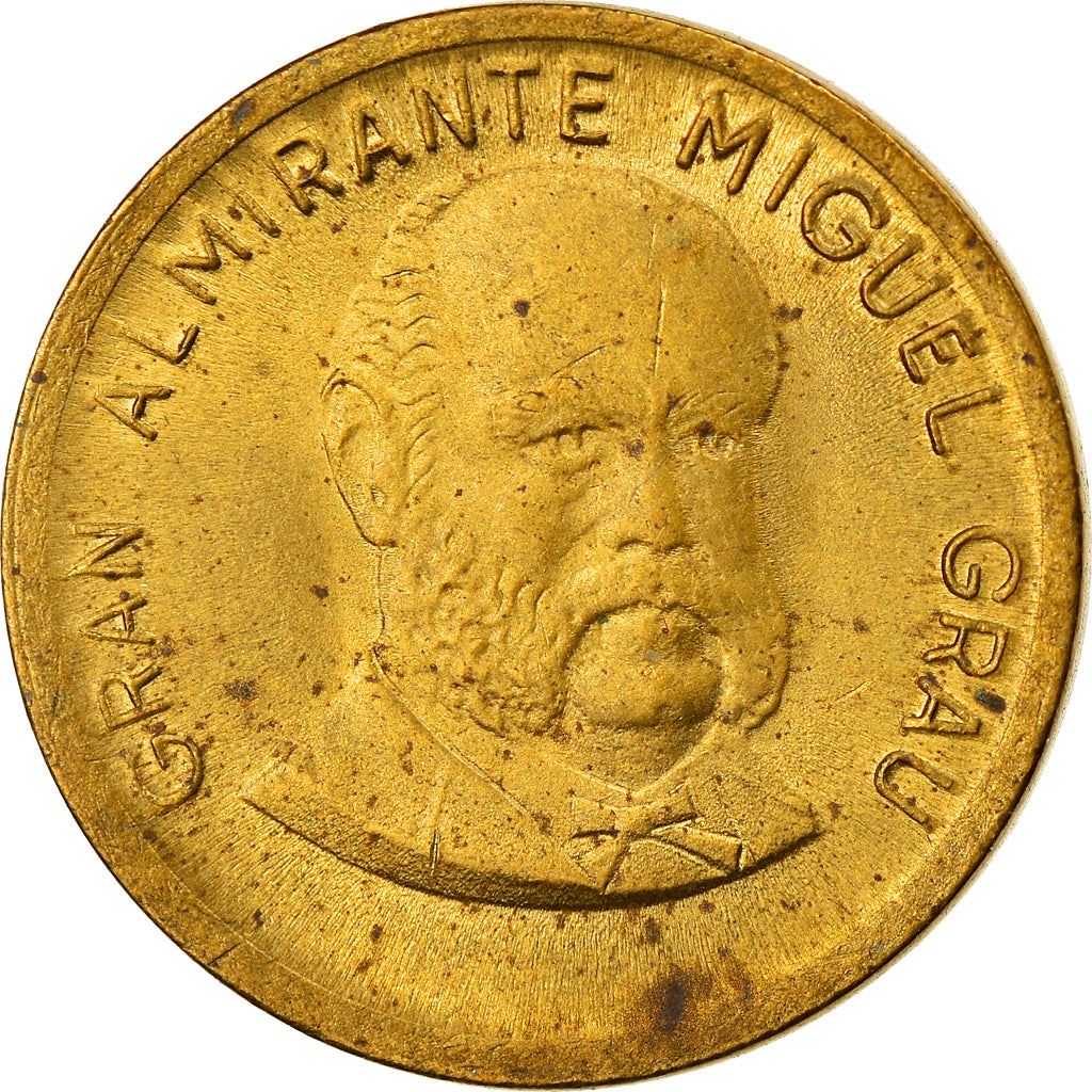 Peru 10 Centimos Coin | Miguel Grau | KM293 | 1985 - 1987