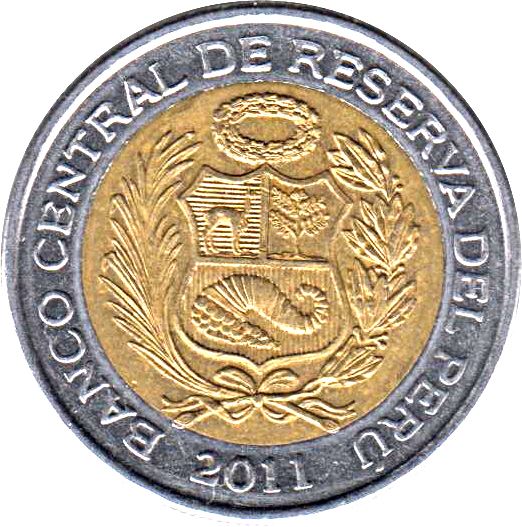 Peru 2 Nuevos Soles Coin | 2nd type | Hummingbird | KM343 | 2010 - 2015