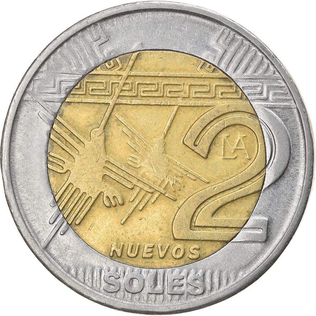 Peru 2 Nuevos Soles Coin | 2nd type | Hummingbird | KM343 | 2010 - 2015