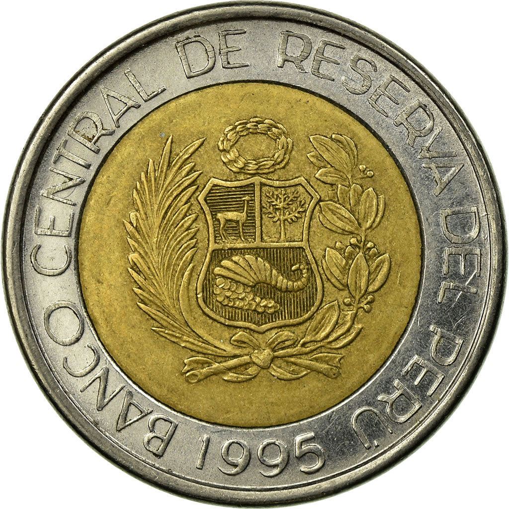 Peru 5 Nuevos Soles 1st type | Shield of Peru | Condor Coin | KM316 | 1994 - 2009