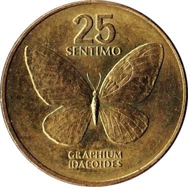 Philippines 25 Sentimo Coin | small type | KM241.2 | 1991 - 1994