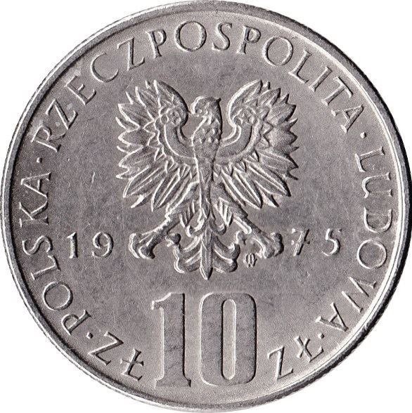 Poland | 10 Złotych | Bolesław Prus | Eagle | KM73 | 1975 - 1984