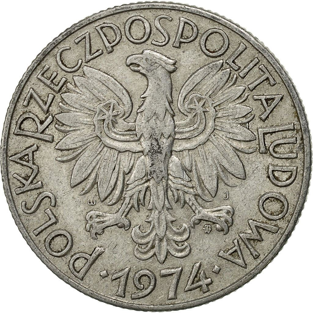 Poland | 5 Zlotych Coin | Fisherman | Eagle | KM47 | 1958 - 1974