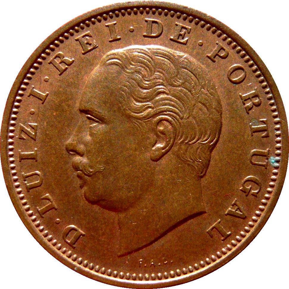 Portugal | 20 Reis Coin | King Luiz I | KM527 | 1882 - 1886