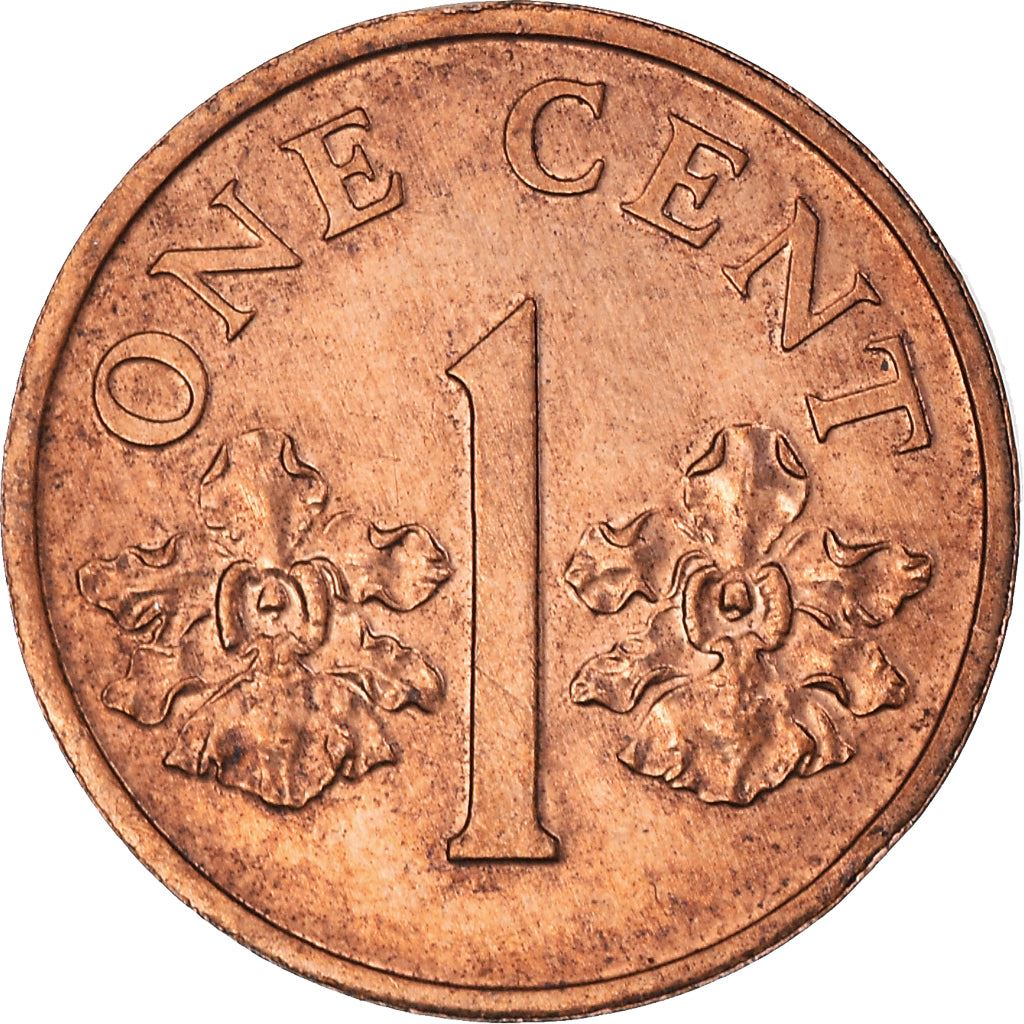 Singapur 1-Cent-Münze Band nach unten KM98 1992 2002 kupferbes