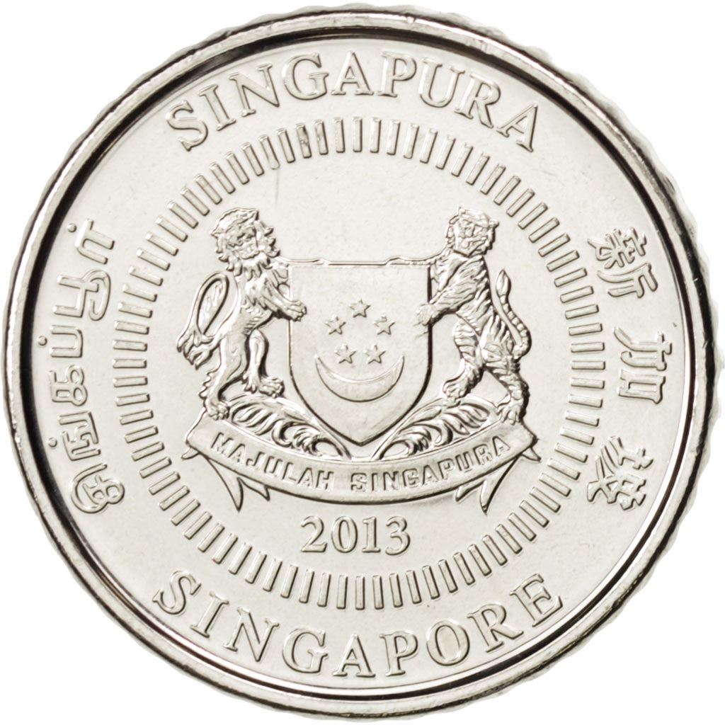 シンガポール 50セント硬貨 | KM348 | 2013 - 2019 ニッケルメッキ鋼