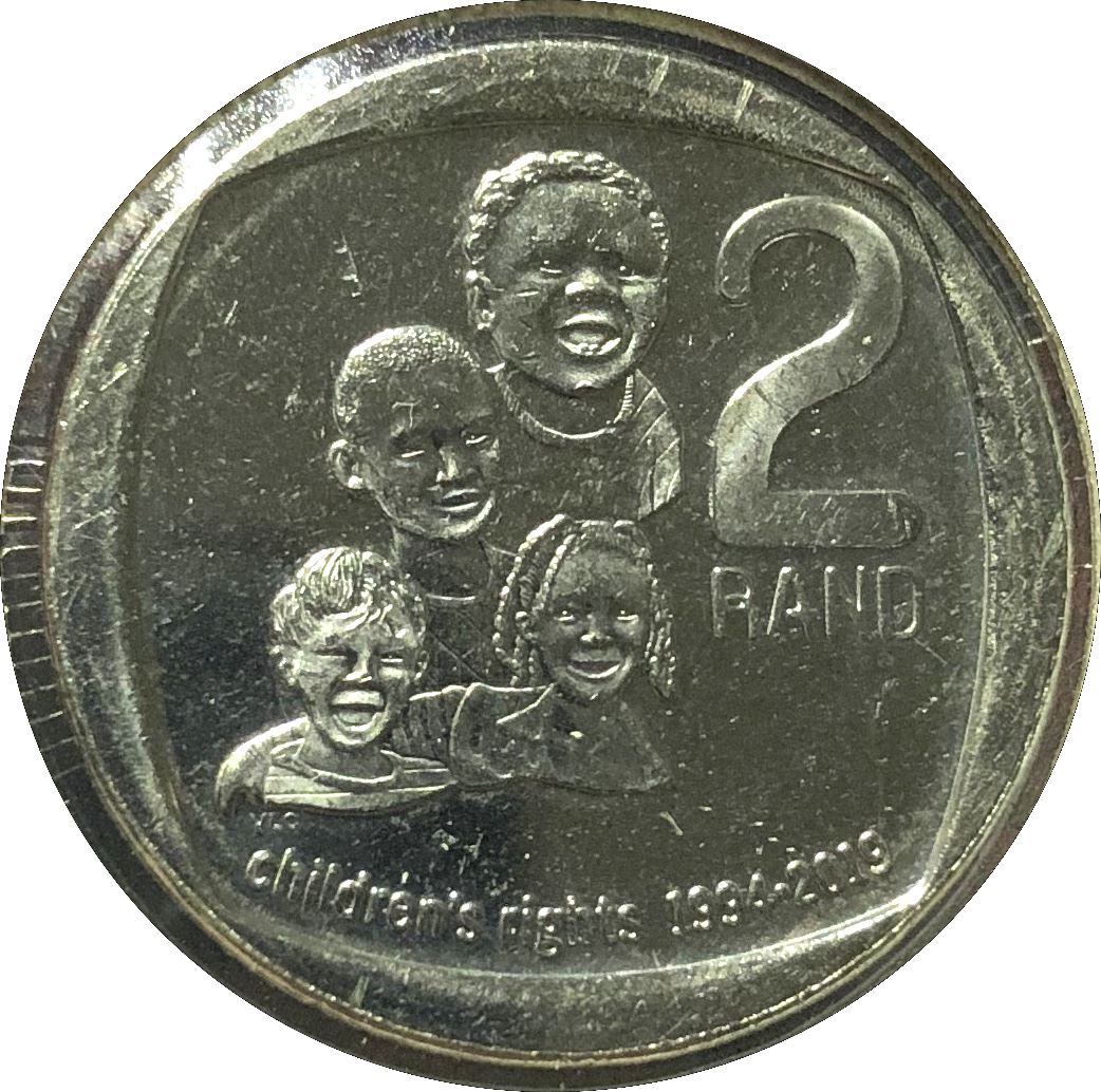 South Africa 2 Rand Coin | Children's Rights | 2019